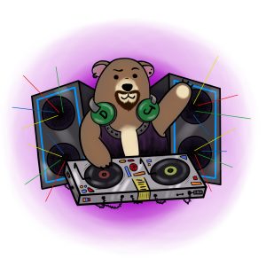 Logo for DJ Bears singing in the shower hour
