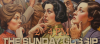 Picture is an AI generated group of retro people chatting among themselves. Text says, The Sunday Gossip with DJ Glorious 2-4pm
