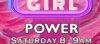 Picture has a pink background. Text says "Girl Power, Saturday 8-9am with AliceDiva"